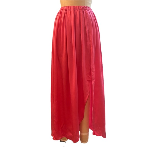 Sablyn Dresses & Skirts - Sablyn Silk Midi Skirt Front Slit in Pink Size S